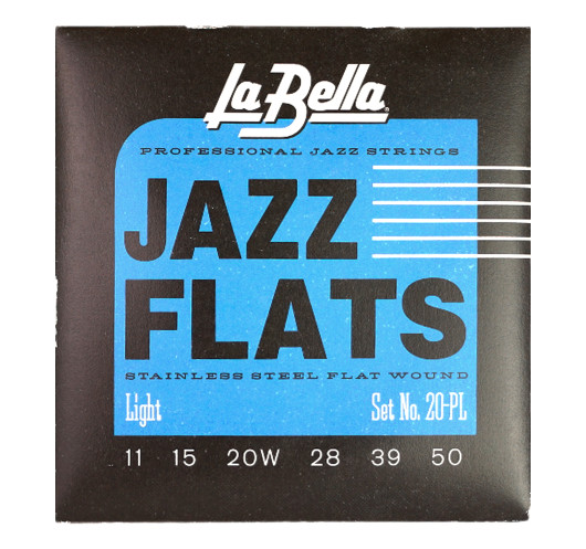 Juego de Cuerdas La Bella 20PL Guitarra Eléctrica Entorchado Plano 11-50 | Maderas Barber
