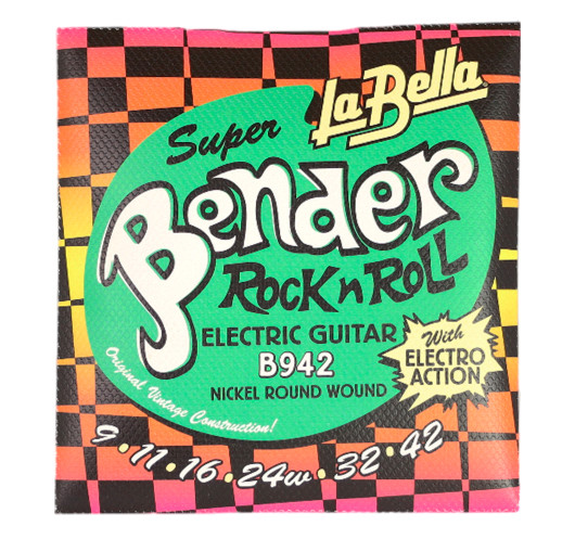 Jeu de Cordes pour Guitare Électrique 9-42 La Bella Super Bender B942 | Maderas Barber