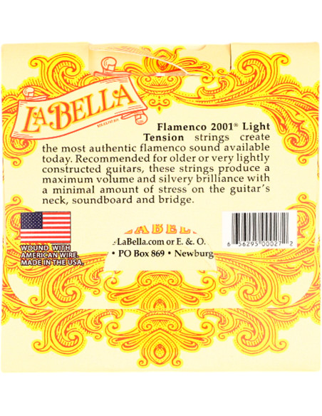 Juego de Cuerdas La Bella 2001 Flamenco Light | Maderas Barber