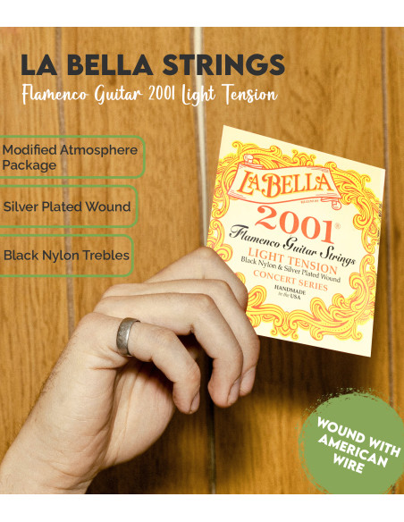 Jeu de cordes La Bella 2001 Flamenco Light | Maderas Barber