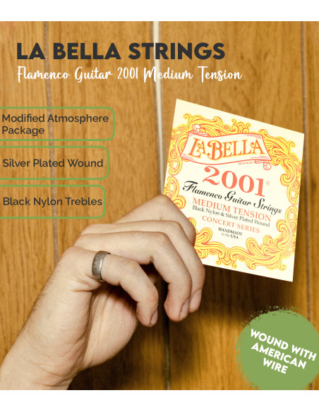 La Bella 2001 Flamenco Guitar Strings – Medium Tension | Maderas Barber