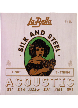 Jeu de Cordes La Bella 710L Guitare Acoustique Silk and Steel | Maderas Barber