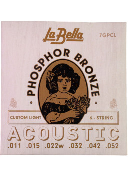 Juego de Cuerdas La Bella 7GPCL Guitarra Acústica Phosphor Bronze | Maderas Barber