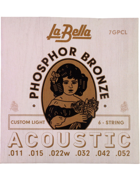 Jeu de Cordes La Bella 7GPCL Acoustique Guitare Phosphor Bronze | Maderas Barber
