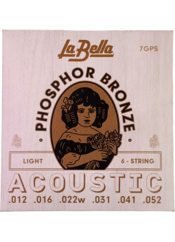 Juego de Cuerdas La Bella 7GPS Guitarra Acústica Phosphor Bronze | Maderas Barber