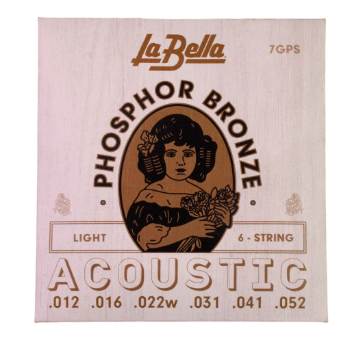 La Bella 7GPS Phosphor Bronze Acoustique Guitare Cordes Custom Light 12-52 | Maderas Barber