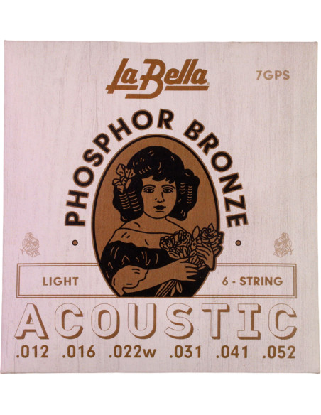 La Bella 7GPS Phosphor Bronze Acoustic Guitar Strings | Maderas Barber