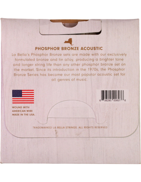 Juego de Cuerdas La Bella 7GPS Guitarra Acústica Phosphor Bronze | Maderas Barber