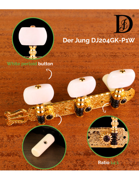 Clavijero Der Jung DJ204GK-P1W | Maderas Barber