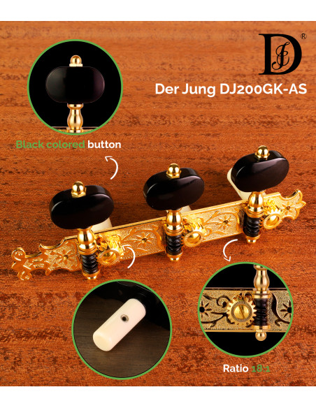 Clavijero Der Jung DJ200GK-AS | Maderas Barber