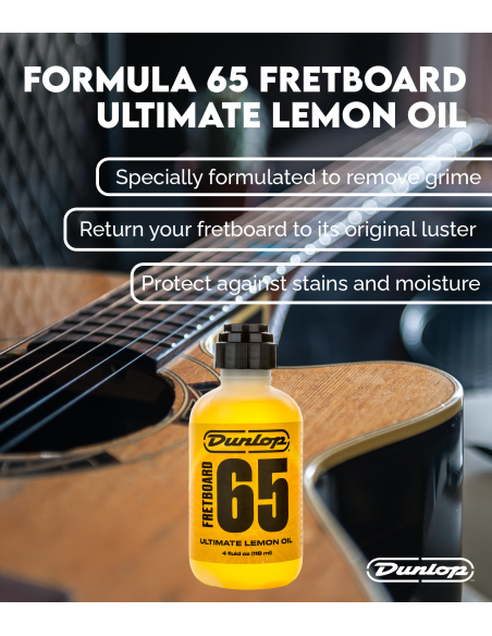 Dunlop 6554 Formula 65 Fretboard Lemon Oil | Maderas Barber