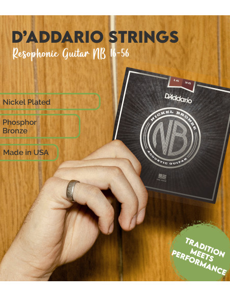 Buy Resophonic Guitar NB1656 D'Addario Strings Set