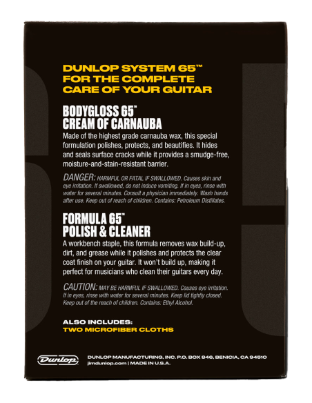 System 65 Guitar Polish Kit Dunlop 6501 | Maderas Barber