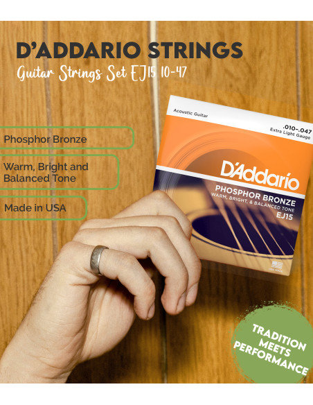 Jeu Cordes D'Addario Acoustique ej15