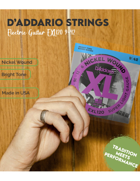 Jeu Cordes D'Addario Électrique EXL120