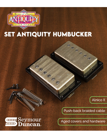 Set Pastillas Guitarra Eléctrica Seymour Duncan Antiquity Humbucker Níquel | Maderas Barber