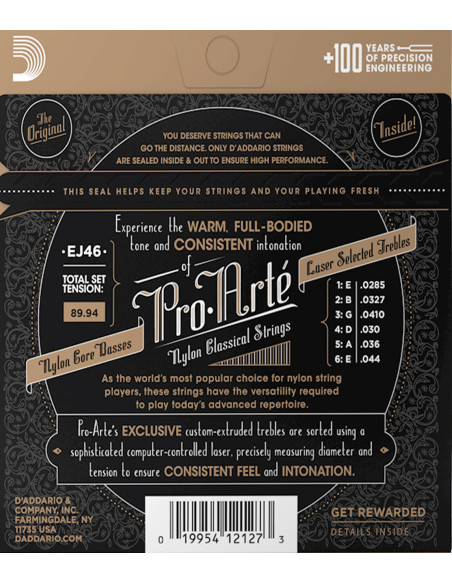 Comprar Juego Cuerdas Guitarra Clásica D'Addario EJ46 Hard