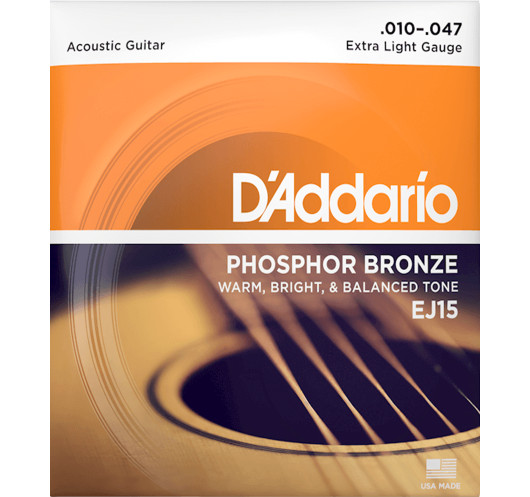 Jeu Cordes D'Addario Acoustique ej15