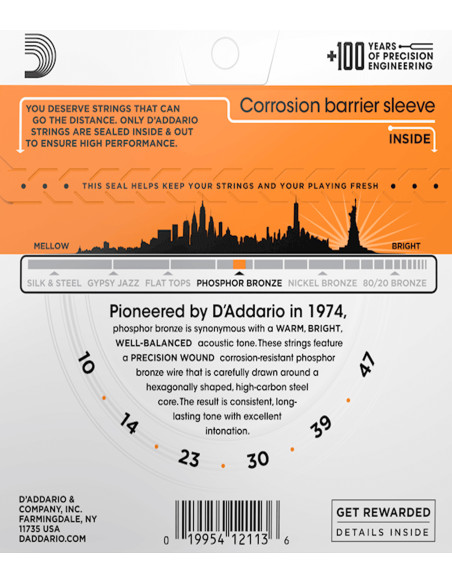 Jeu Cordes D'Addario Acoustique ej15
