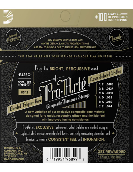 Jeu Cordes D'Addario Guitare Flamenca EJ25C