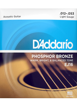 D'Addario EJ16 cuerdas para acústica | Maderas Barber
