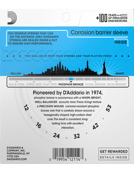 D'Addario EJ16 cuerdas para acústica | Maderas Barber