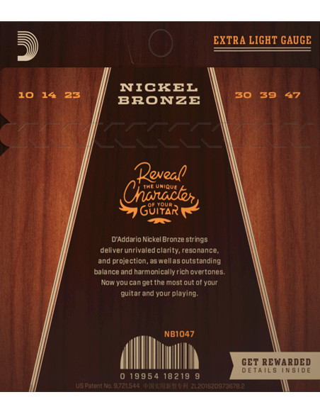 Jeu de Cordes D'Addario Acoustique NB1047