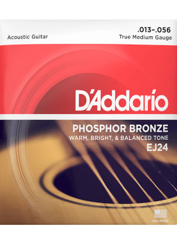 Jeu de Cordes D'Addario acoustique ej15