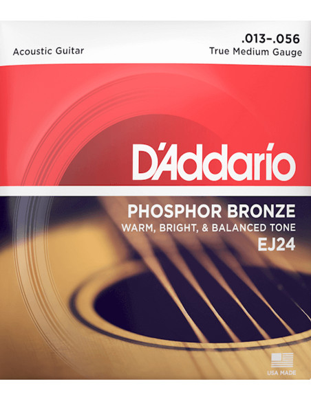 Jeu de Cordes D'Addario acoustique ej15
