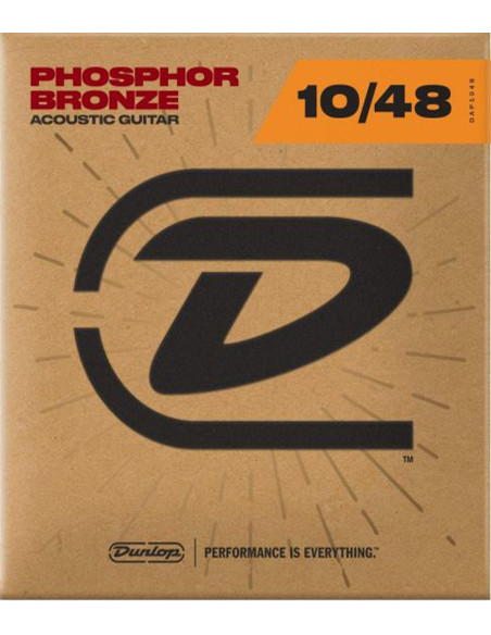 Juego Cuerdas Dunlop Phosphor Bronze 92/8 Extra Light 10-48 acústica