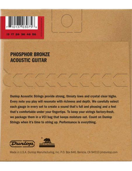 Buy Dunlop Phosphor Bronze 92/8 Extra Medium 13-56 acoustic guitar
