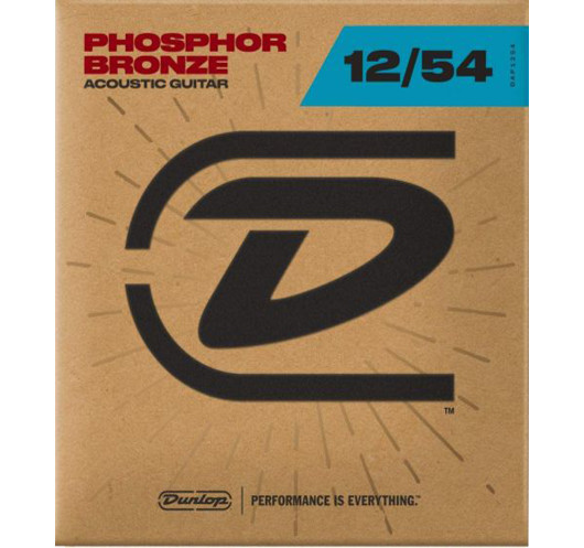 Jeu de Cordes Dunlop Phosphor Bronze 92/8 Light 12-54 acoustique