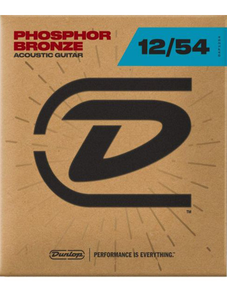 Juego Cuerdas Dunlop Phosphor Bronze 92/8 Light 12-54 acústica