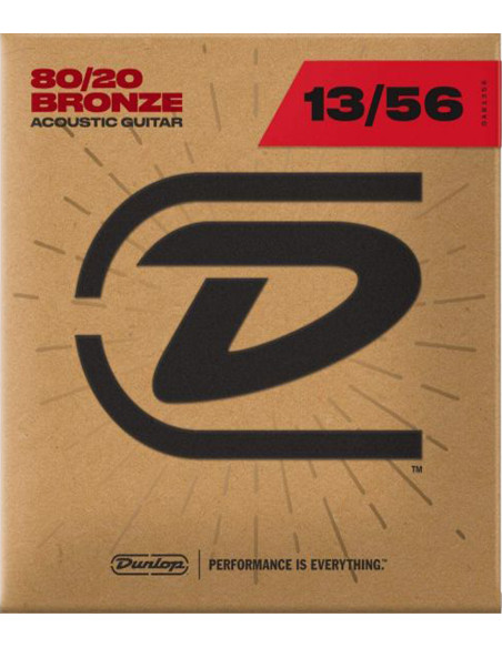Jeu de Cordes Dunlop 80/20 Bronze Medium 13-56 Acoustique