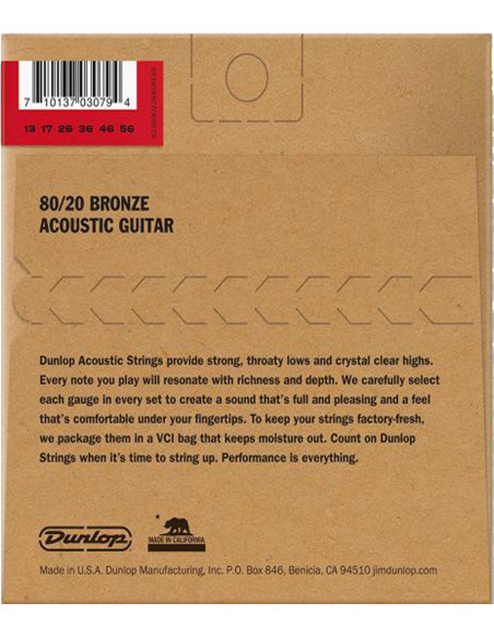 Buy Dunlop 80/20 Bronze Medium 13-56 acoustic guitar String Set