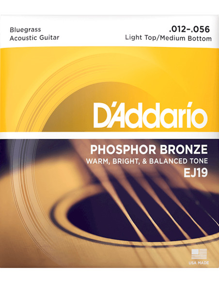 Jeu de Cordes D'Addario acoustique ej15