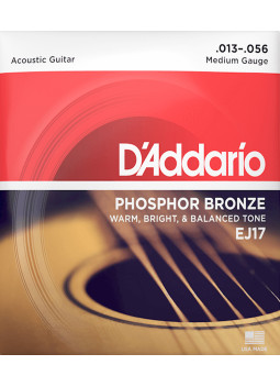 Jeu de Cordes D'Addario acoustique ej15