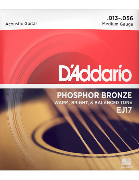 Jeu de Cordes D'Addario acoustique ej15