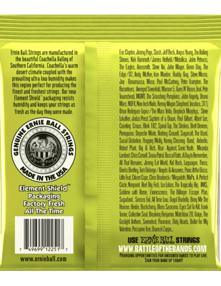 set de cordes Ernie Ball Guitare Électrique Pure Nickel Slinky Rock and Roll 10-46