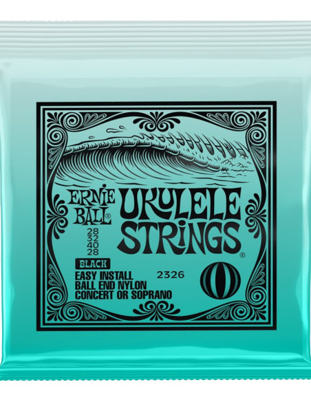 Jeu de Cordes Ernie Ball Ukélélé Concert/Soprano Noires
