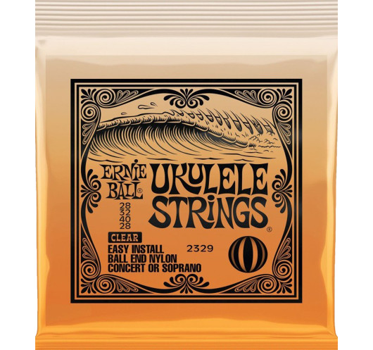 Jeu de Cordes Ernie Ball Ukélélé Concert/Soprano Transparente