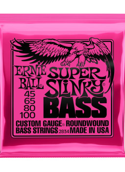 Juego de Cuerdas Ernie Ball Bajo Eléctrico Super Slinky 45-100
