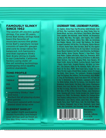 Juego de Cuerdas Ernie Ball Not Even Slinky 12-56 | Guitarra Eléctrica