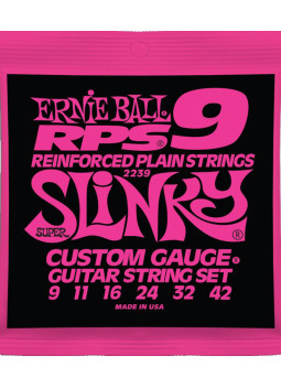 Juego de Cuerdas Ernie Ball Guitarra Eléctrica Super Slinky Planas RPS 9-42