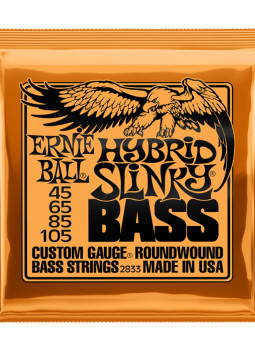 Juego de Cuerdas Ernie Ball Bajo Eléctrico Slinky Hybrid 45-105