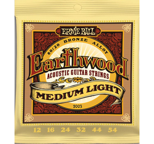 set de cordes Guitare Acoustique Earthwood Medium Light 12-54
