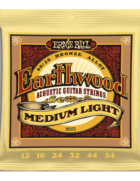 set de cordes Guitare Acoustique Earthwood Medium Light 12-54