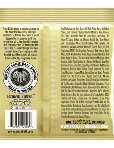 Buy Ernie Ball Earthwood  Medium Light Acoustic Guitar Strings 12-54