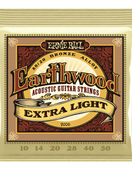 set de cordes Guitare Acoustique Earthwood Extra Light 10-50
