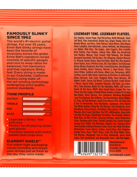 Juego de Cuerdas Ernie Ball Guitarra Eléctrica Slinky Heavy Bottom